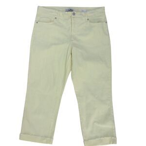 Code Blue Women's Yellow‎ Capri Jeans Size 14 Mid Rise